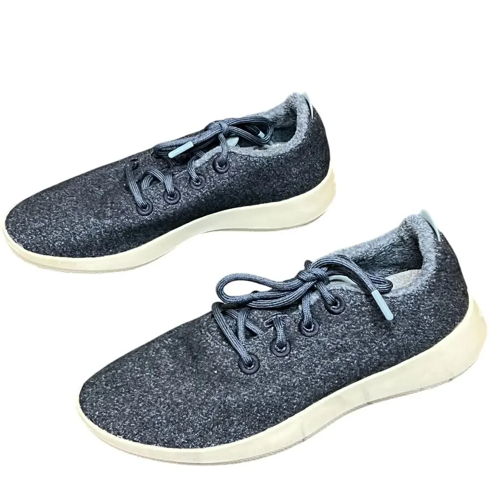 Allbirds Sneakers Mens 10 Blue Wool Runner Mizzle Water Repellent Athletic Shoes